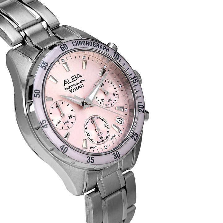 Alba AT3K95X1 Rose Gold Dial Women&
