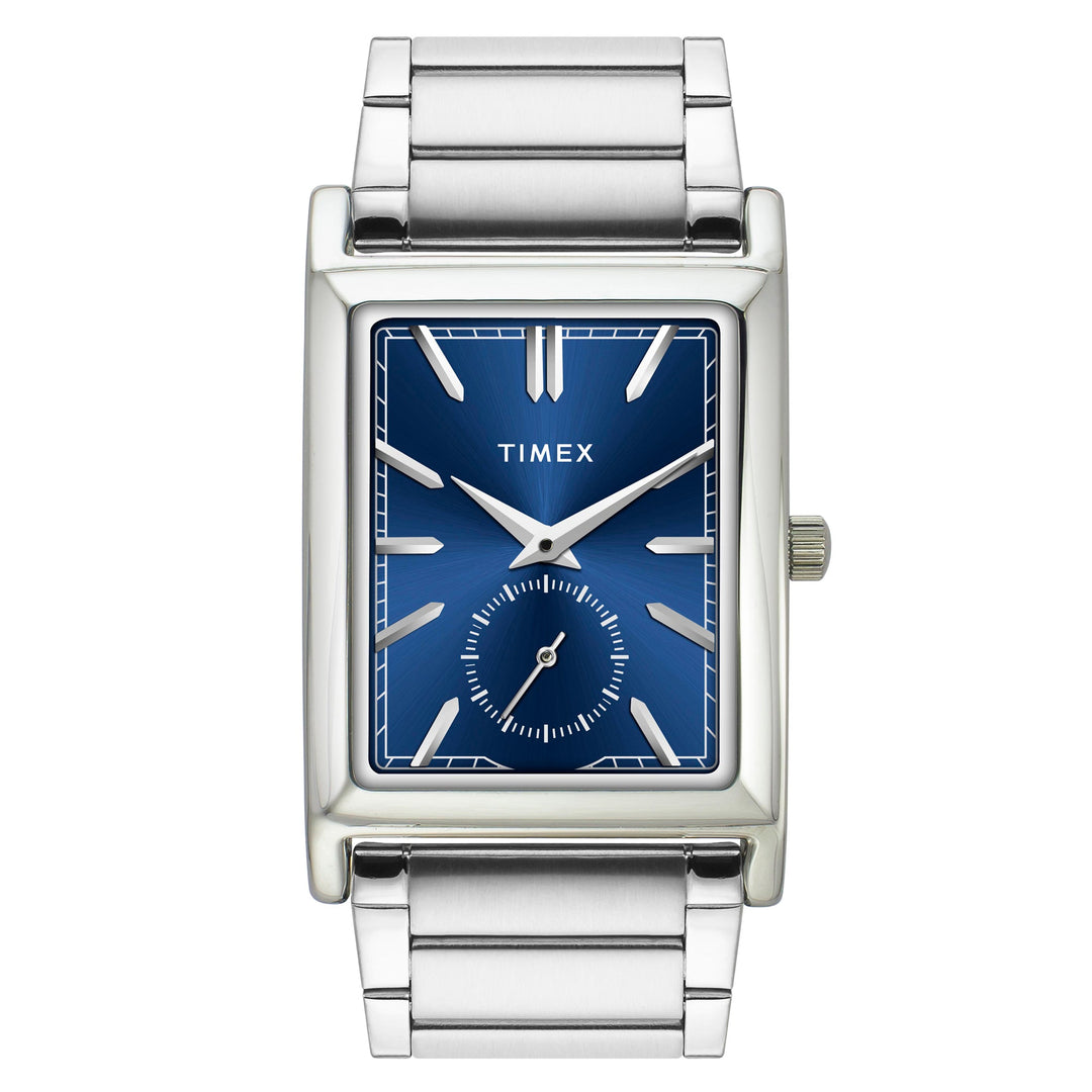 Timex Rene Timex Men Blue Rectangle Dial Analog Watch - TW000L523 – The Watch Factory