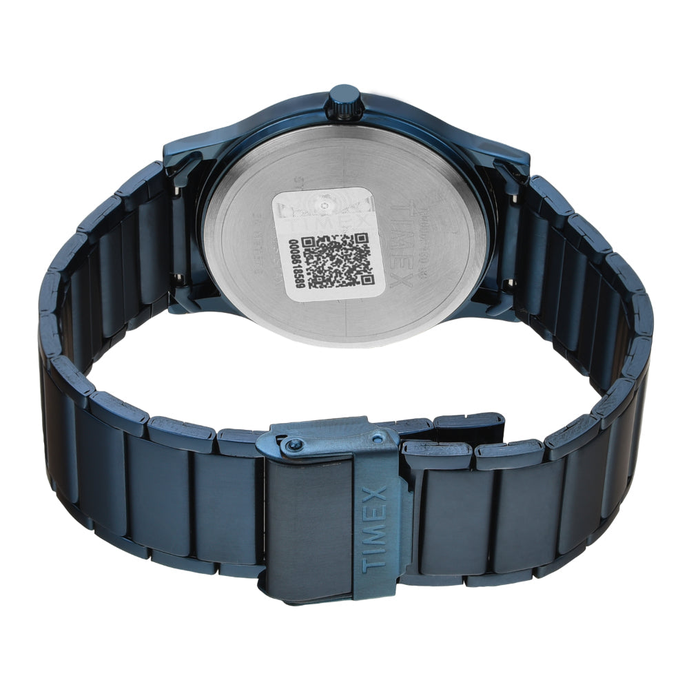 Timex Men Blue Round Analog Dial Watch- TW000R460