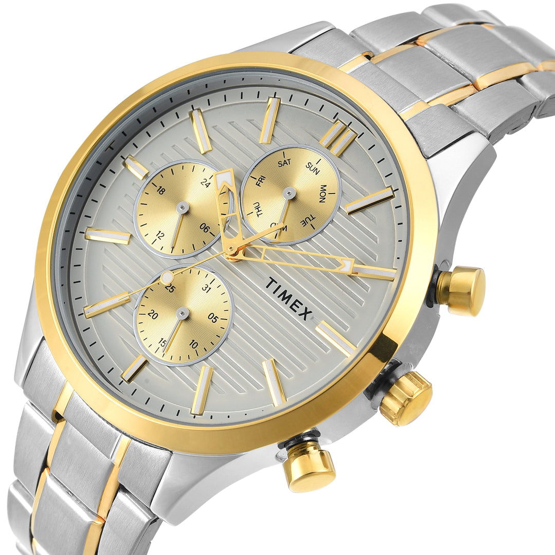 TIMEX Men Grey Round Dial Analog Watch - TW000T320