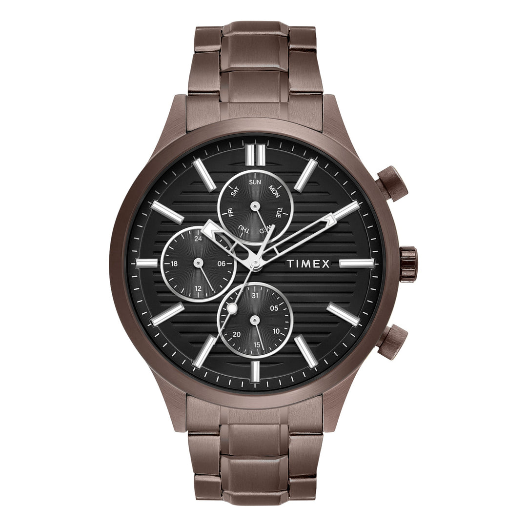 TIMEX Men Black Round Dial Analog Watch - TW000T322