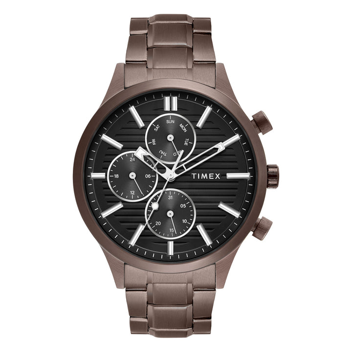 TIMEX Men Black Round Dial Analog Watch - TW000T322