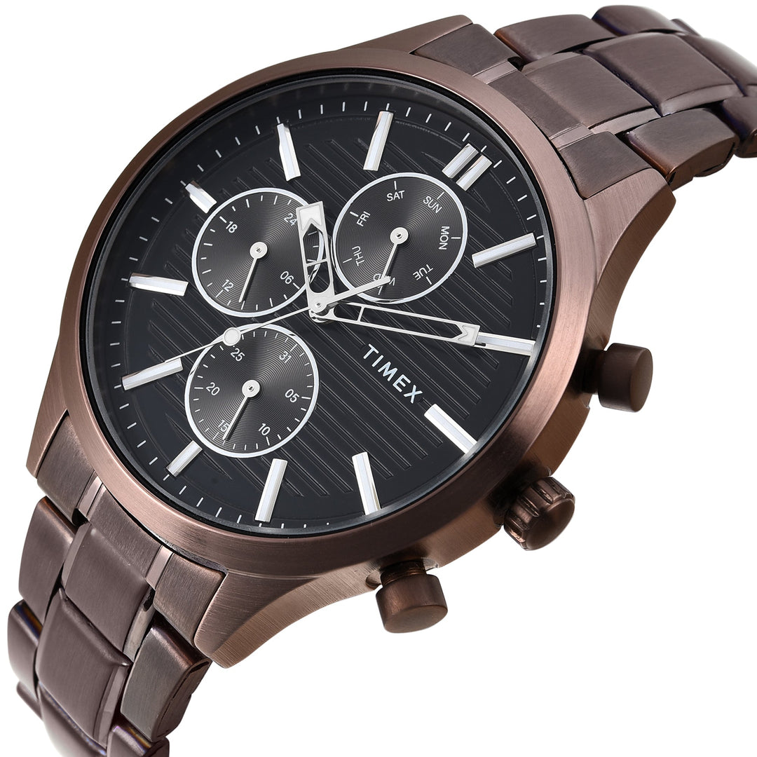 TIMEX Men Black Round Dial Analog Watch - TW000T322