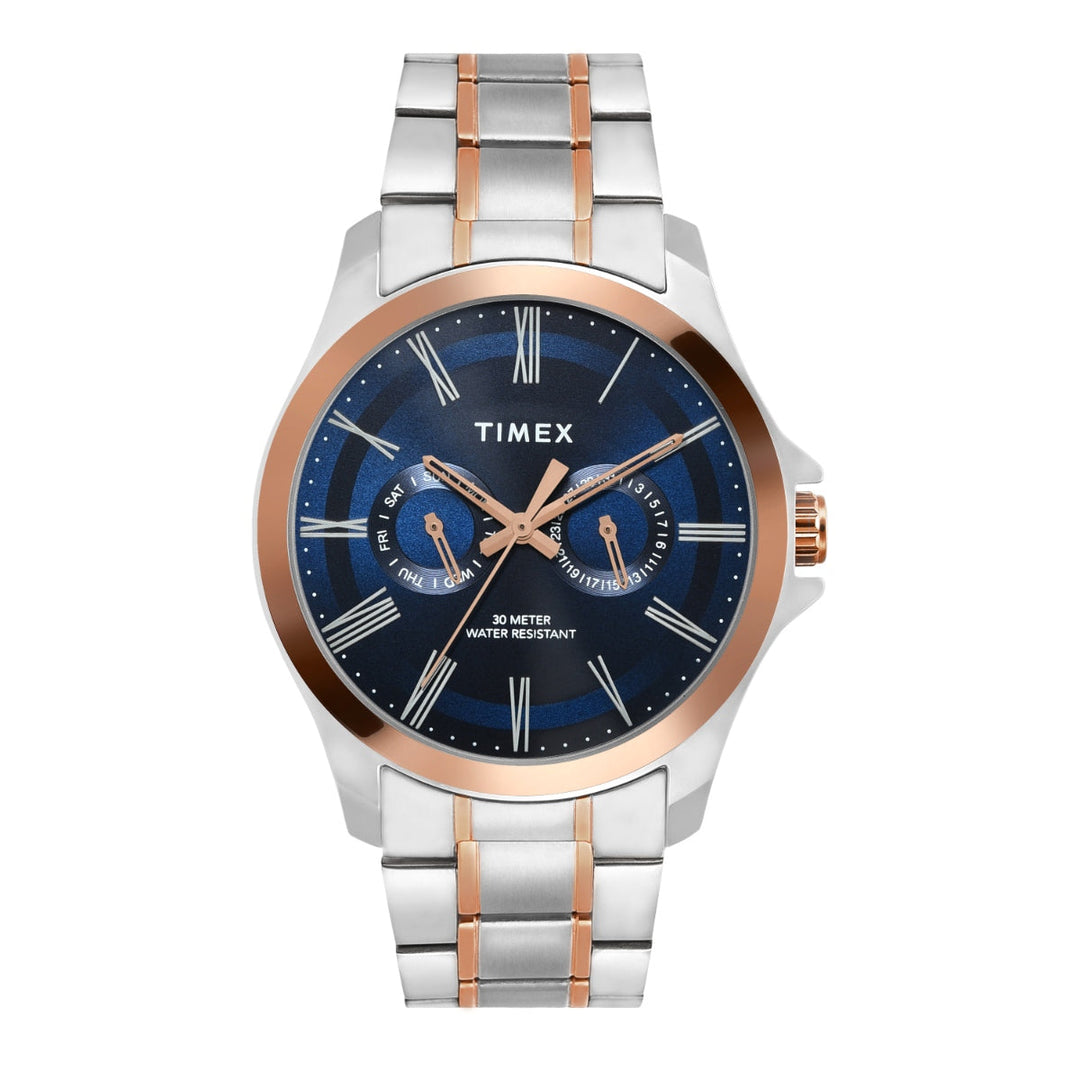 Timex Orologio al quarzo FAIRFIELD AVENUE quadrante in ottone 37 MM case colore argento - quadrante blu cinturino in tessuto Reversibile Slavato 18 MM con luce notturna INDIGLO resistente all'acqua fi Timex Orologio al quarzo FAIRFIELD AVENUE quadrante in ottone 37 MM case colore argento - quadrante blu cinturino in tessuto Reversibile Slavato 18 MM con luce notturna INDIGLO resistente all'acqua fi