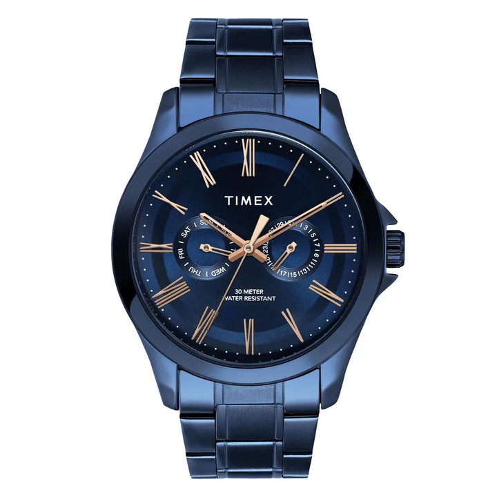 TIMEX Men Blue Round Dial Analog Watch - TW000X137