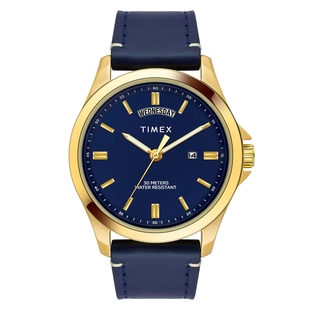 TIMEX Men Blue Round Dial Analog Watch - TW000X140