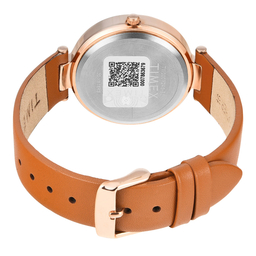 Timex Women Blue Round Analog Dial Watch- TW000X246