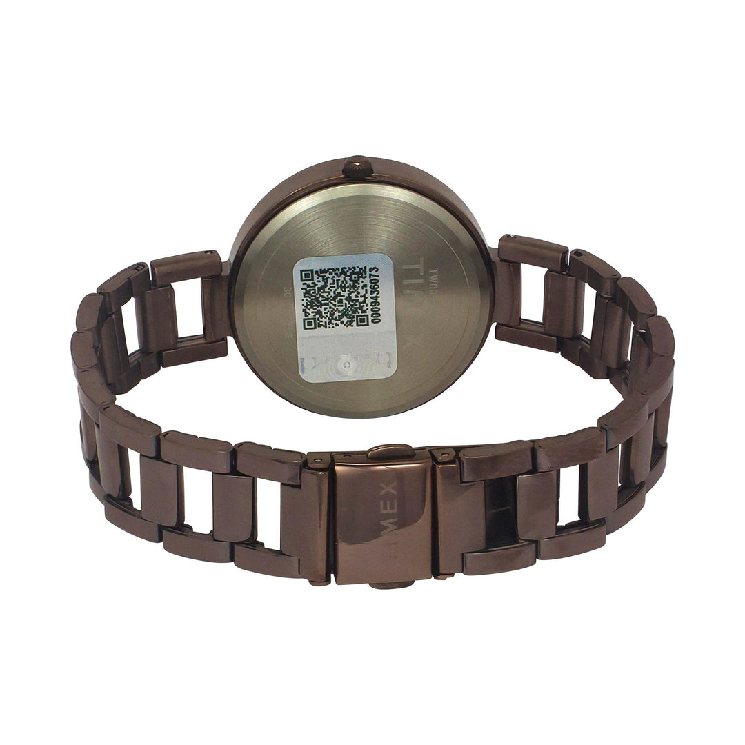 Timex Women Brown Round Dial Analog Watch - TW000X267