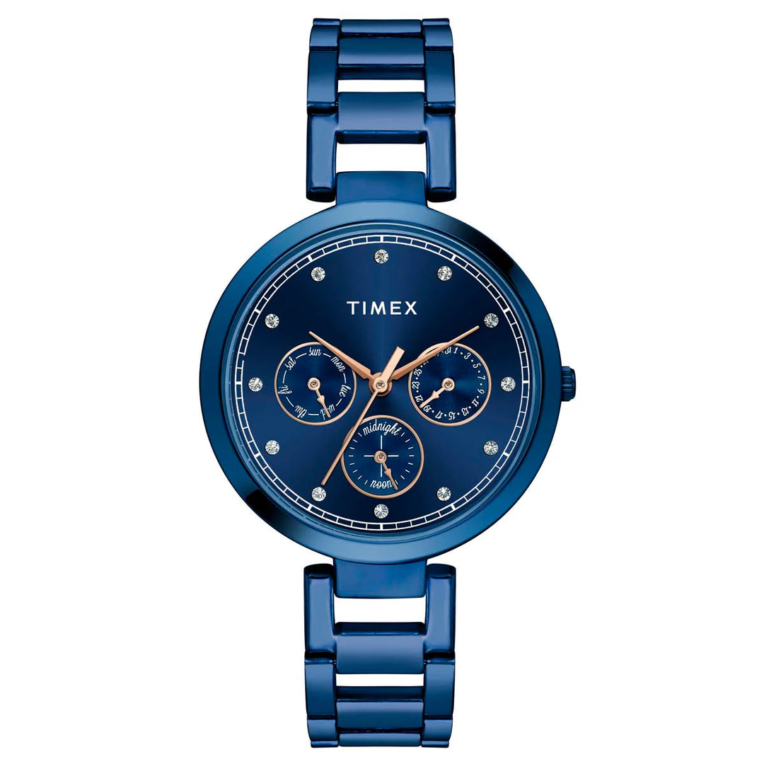 TIMEX Women Blue Round Dial Analog Watch - TW000X268