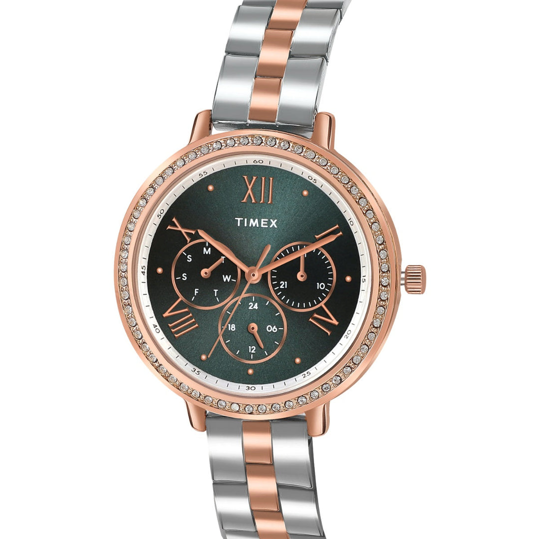 Timex Multifunction Analog Green Dial Women Watch - TW000Z501