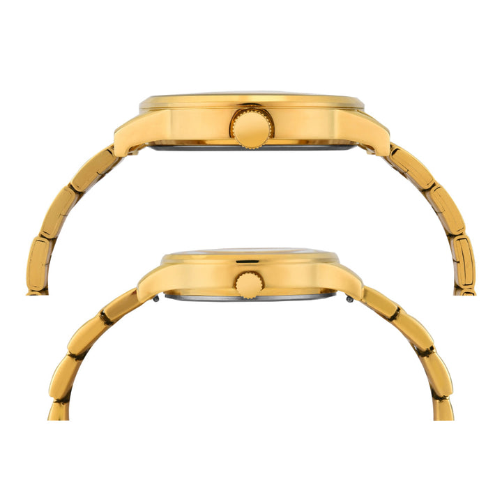 Timex Pairs Silver Round Multifunction Dial Watch- TW00PR303