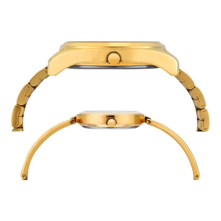 Timex Pairs Beige Round Analog Dial Watch- TW00PR307