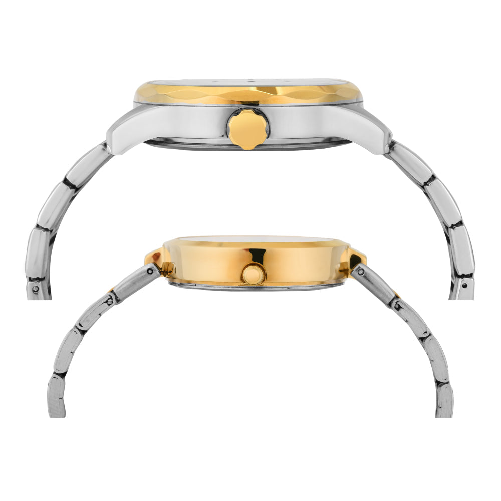 Timex Pairs White Round Multifunction Dial Watch- TW00PR312