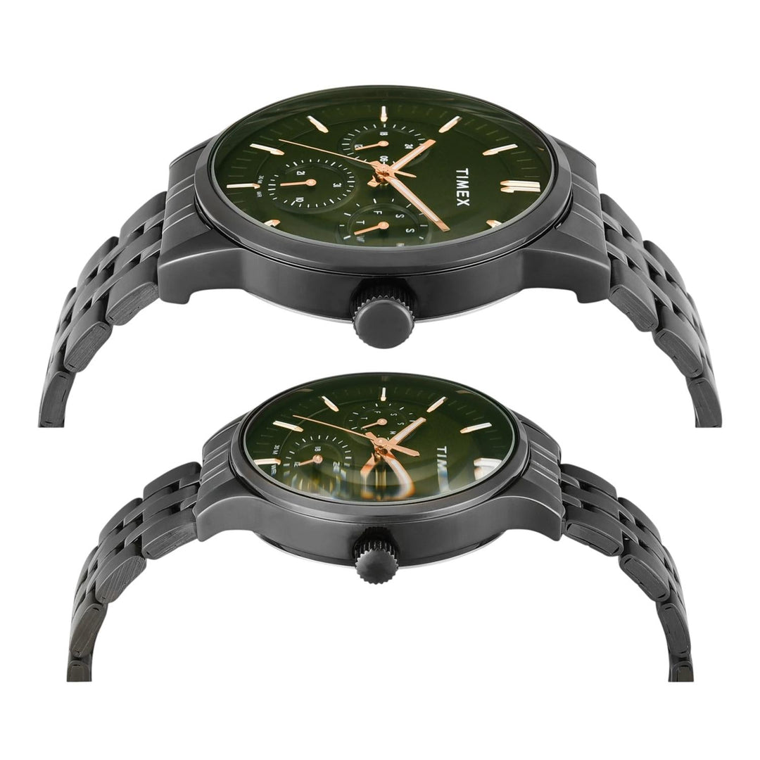 Timex TW00PR318 Green Dial Couple Watch