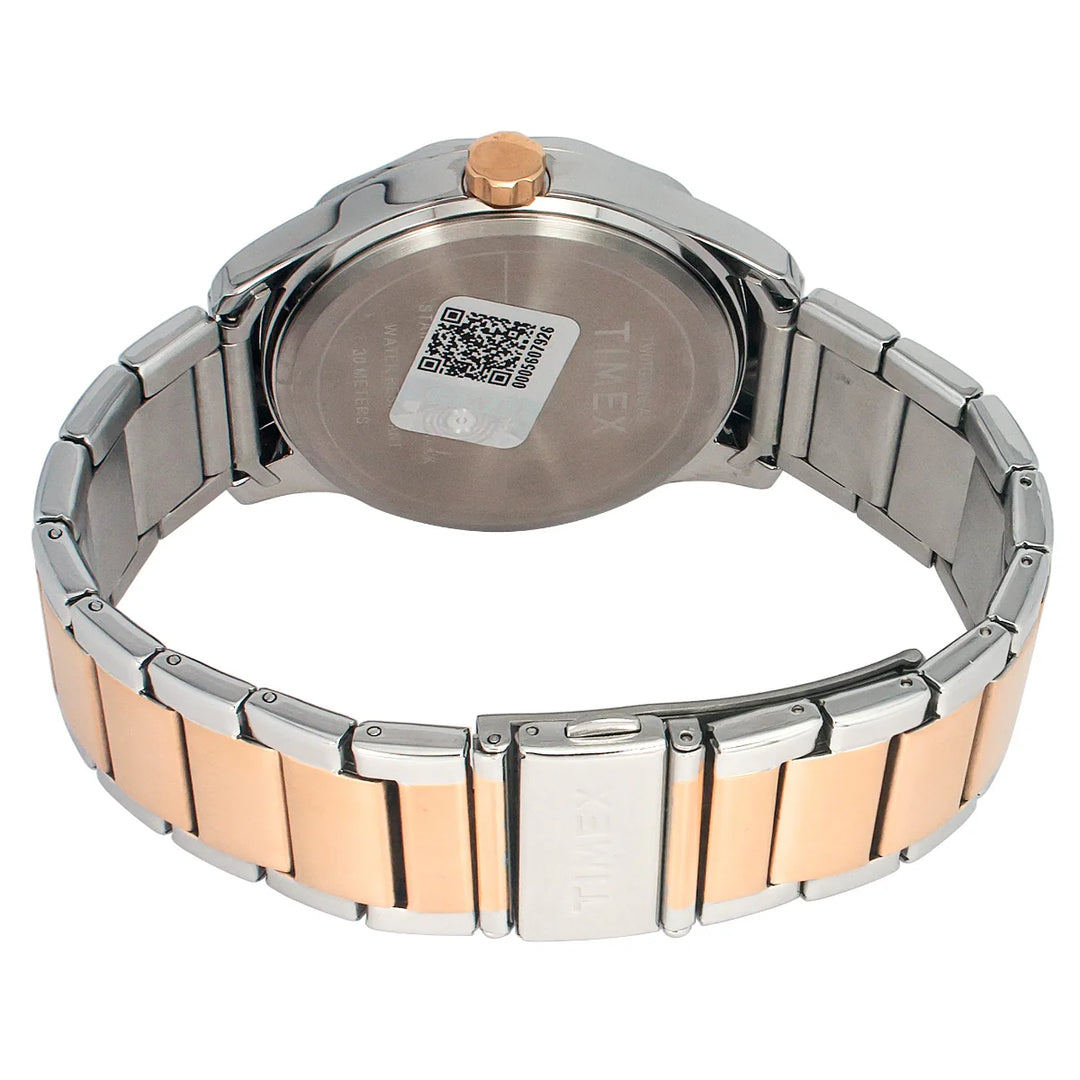 Timex Men Multifunction Black Round Brass Dial Watch - TW0TG7617