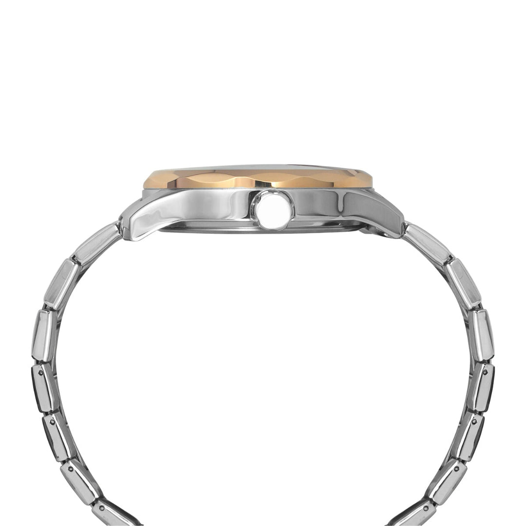 Timex Men Multifunction Silver Round Brass Dial Watch- TW0TG7618