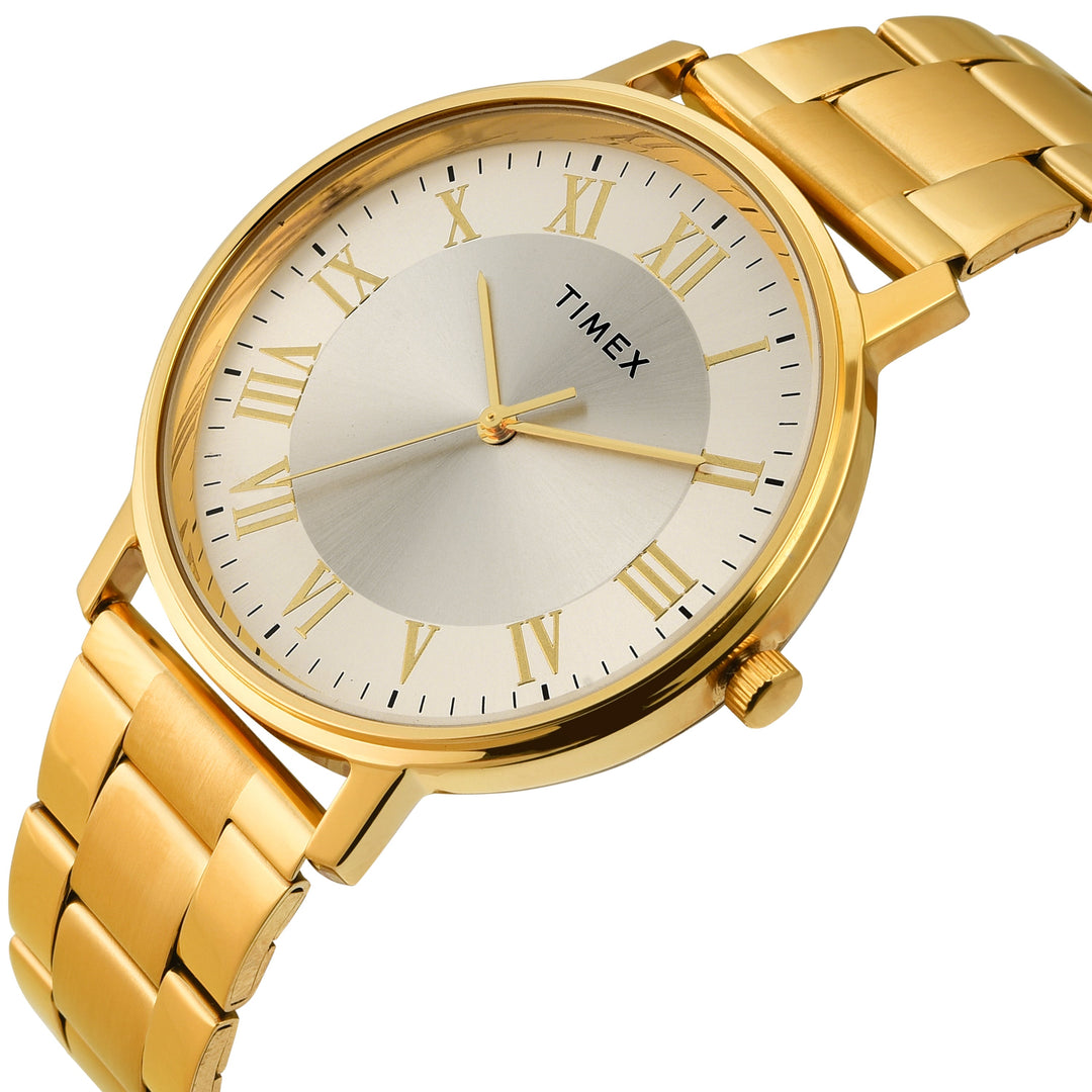 Timex Full Roman Silver Dial St Steel Bracelet Men's Watch TW0TG8023