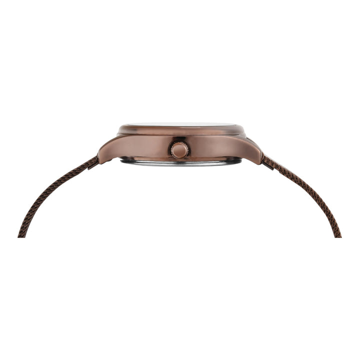 Timex Women Brown Round Analog Dial Watch- TW0TL8718