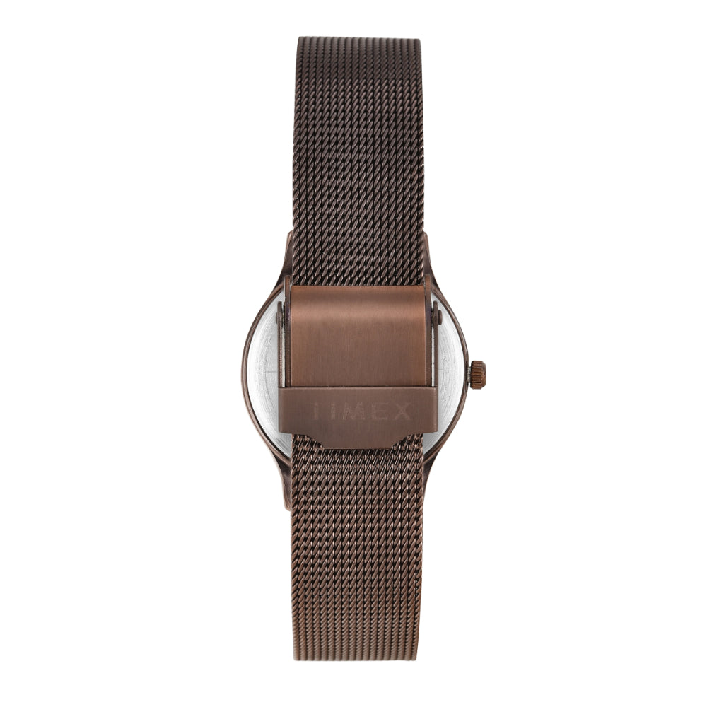 Timex Women Brown Round Analog Dial Watch- TW0TL8718