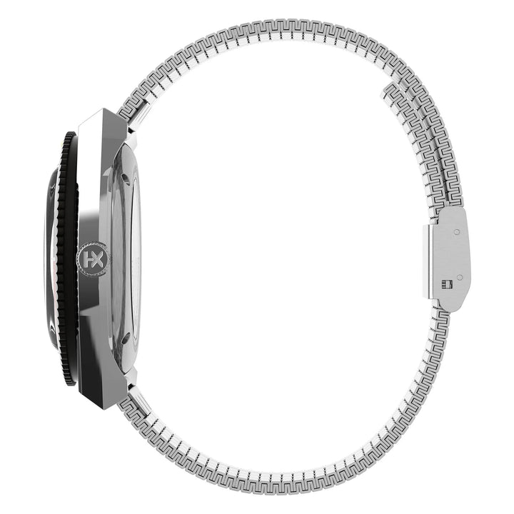 Timex Q Timex Automatic Black Dial St Steel Bracelet Watch for Men TW2U83400U9