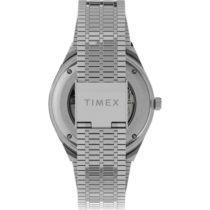 Timex Q Timex Automatic Black Dial St Steel Bracelet Watch for Men TW2U83400U9