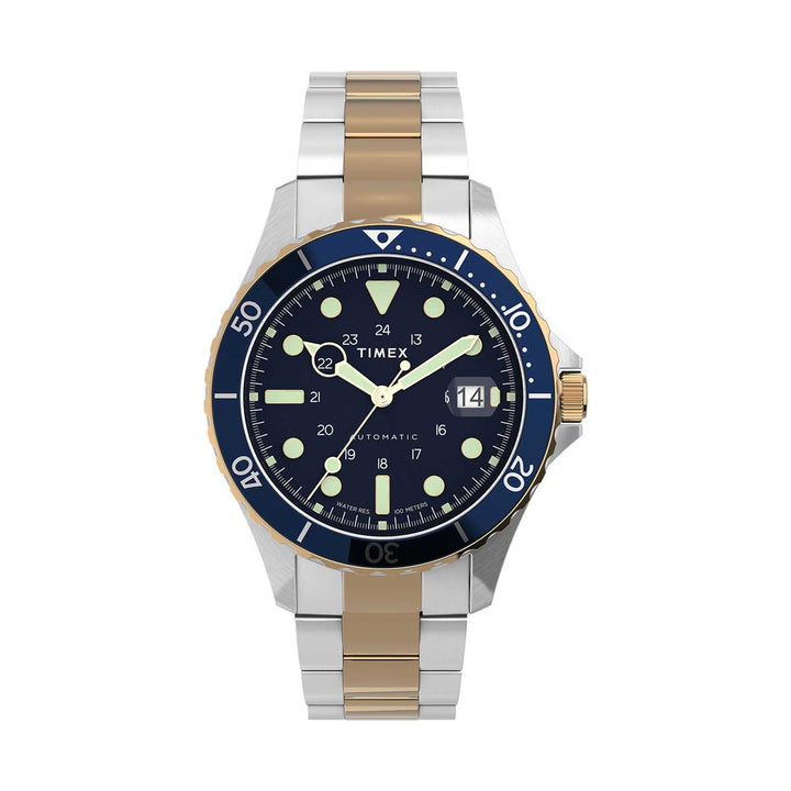 Timex Trend Men Automatic Blue Round Stainless Steel Dial Analog Watch - TW2U83500UJ