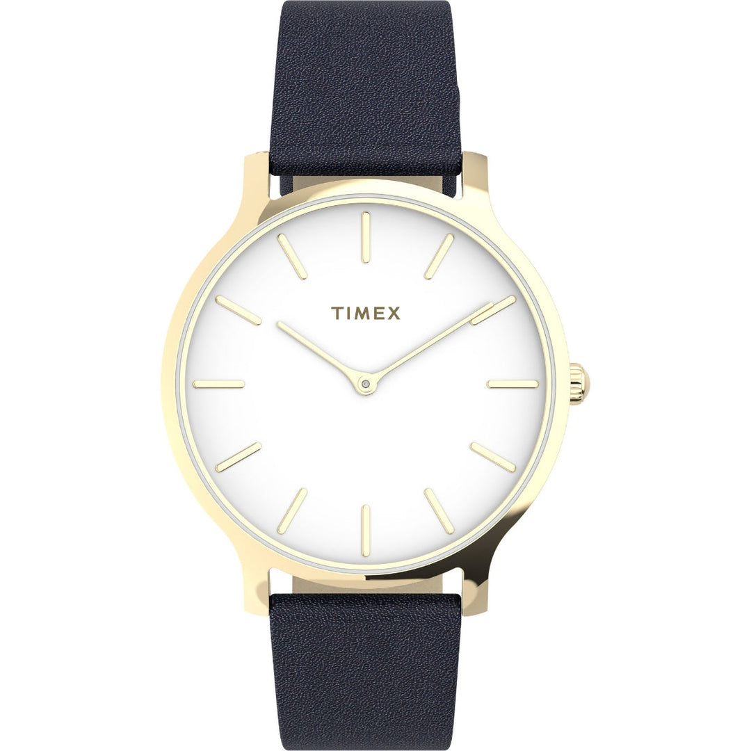 Timex Trend Women White Round Brass Dial Analog Watch -TW2V04900AP