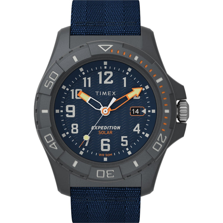 Timex Men Blue Plastic Round Dial Analog Watch-TW2V40300X6