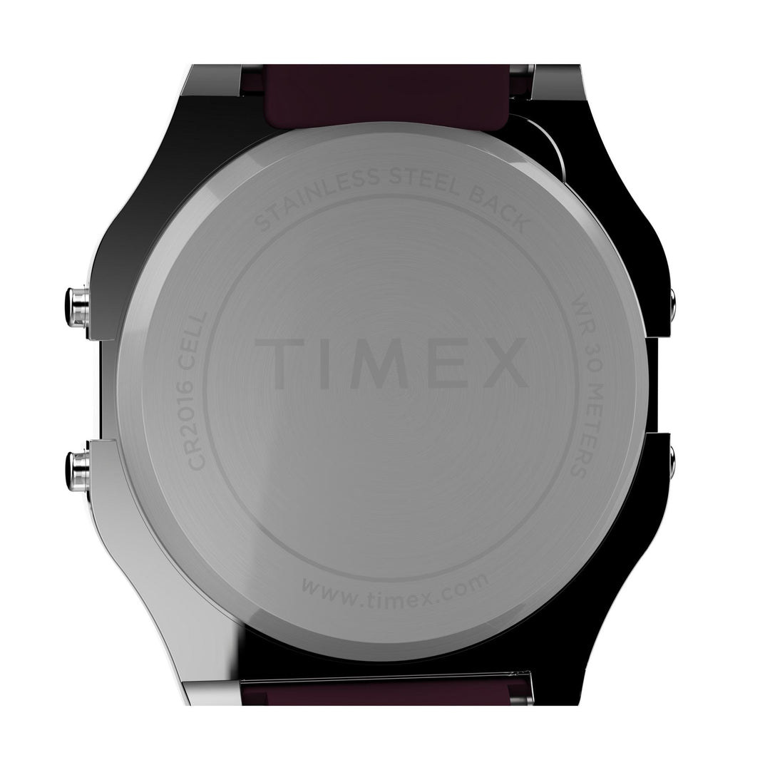 TIMEX T80 Unisex Green Square Dial Digital Watch - TW2V41300X8