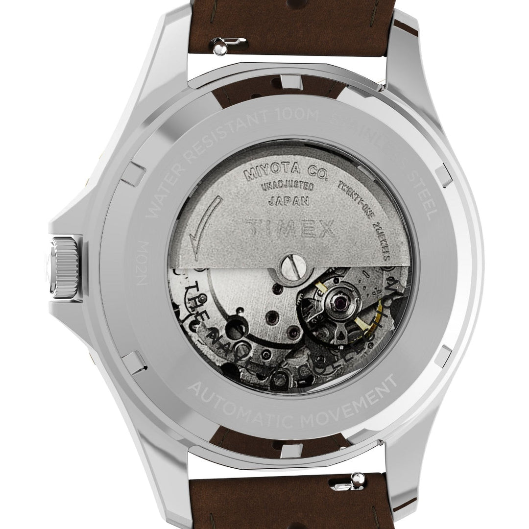 Timex Trend Automatic Men Tan Round Stainless Steel Dial Analog Watch -TW2V41500U9