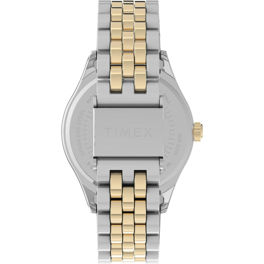 Timex Women Off White Round Stainless Steel Dial Analog Watch-TW2V45600UJ