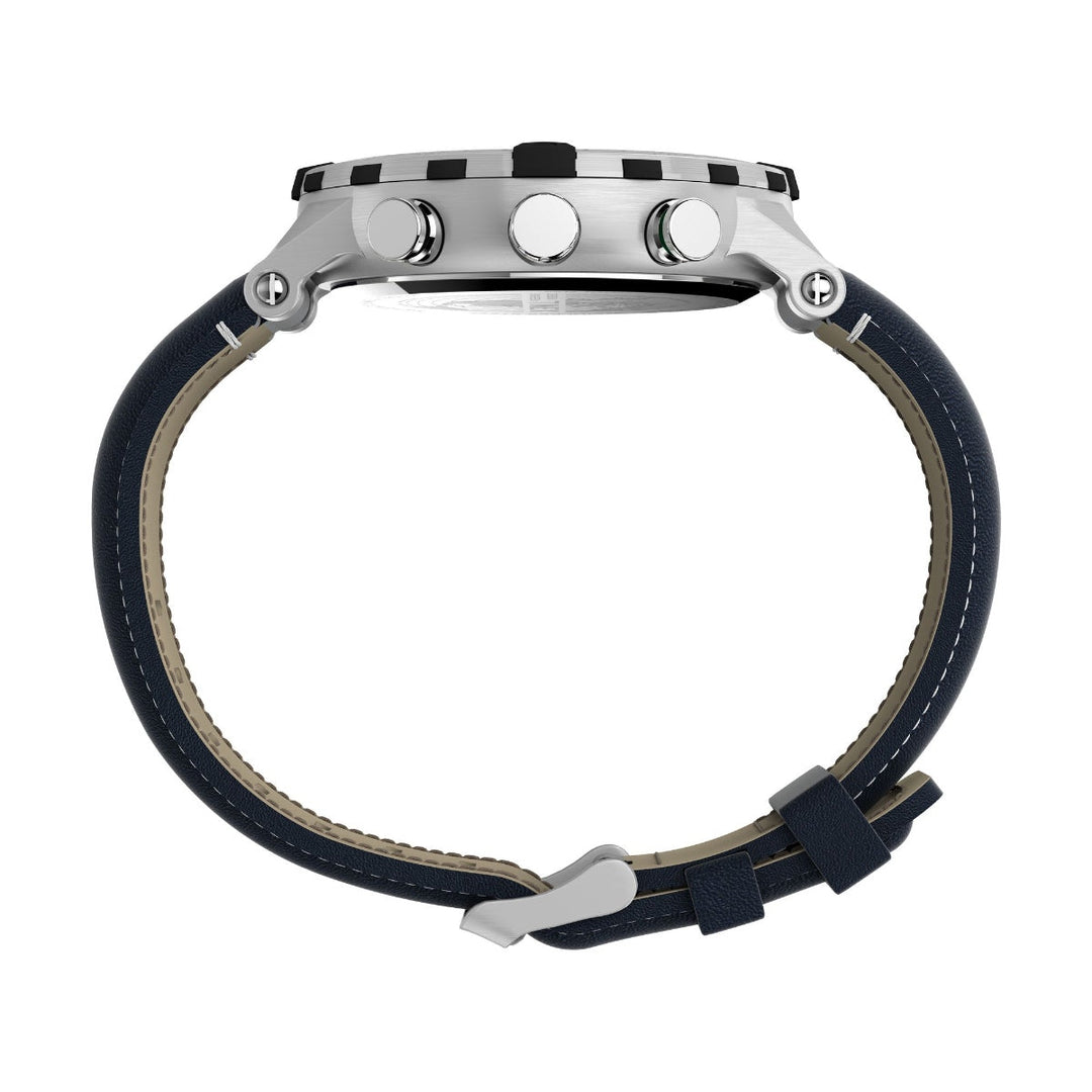 Timex Men Blue Round Stainless Steel Dial Analog Watch-TW2V48900UJ