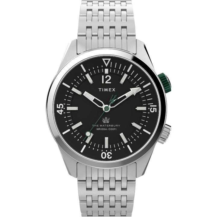 Timex Men Black Round Stainless Steel Dial Analog Watch-TW2V49700UJ