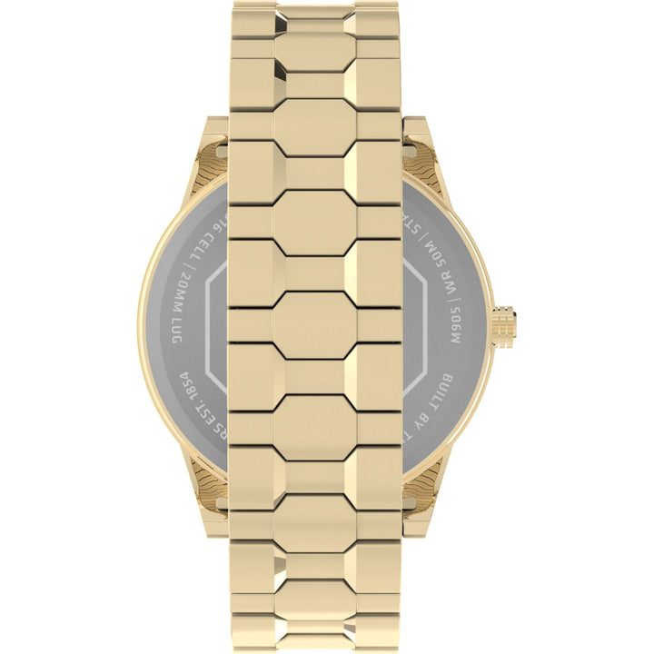 Timex Men Black Round Brass Dial Analog Watch- TW2V564000D