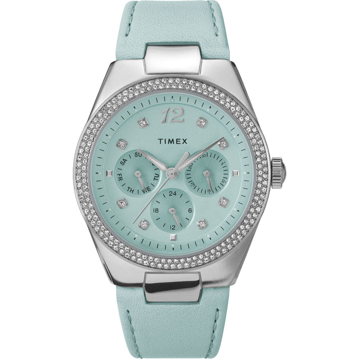 Timex Trend Women Blue Round Brass Dial Analog Watch - TW2V80400UJ