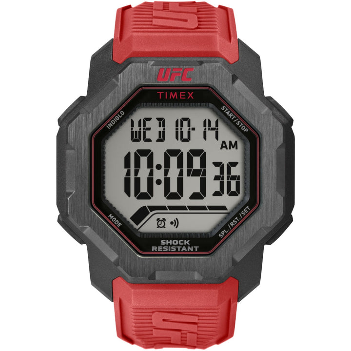 Timex Men Black Octogonal Resin Dial Digital Watch-TW2V88200X6