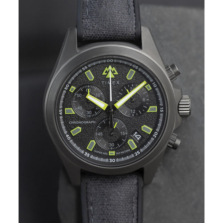 Timex Men Black Stainless Steel Round Dial Analog Watch-TW2V96300X6