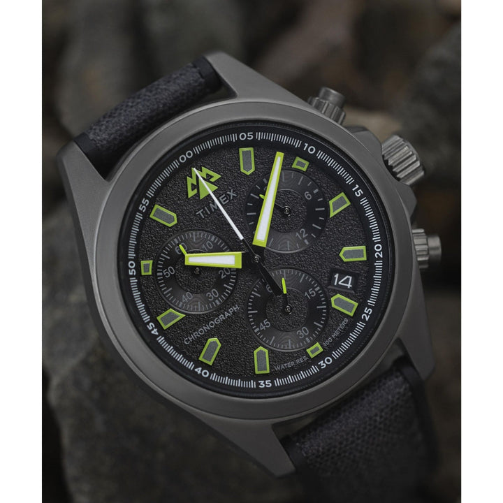 Timex Men Black Stainless Steel Round Dial Analog Watch-TW2V96300X6