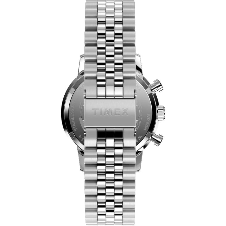 TIMEX PANDA Men Silver-Tone Analog Round Stainless Steel Dial Watch - TW2W10400UJ