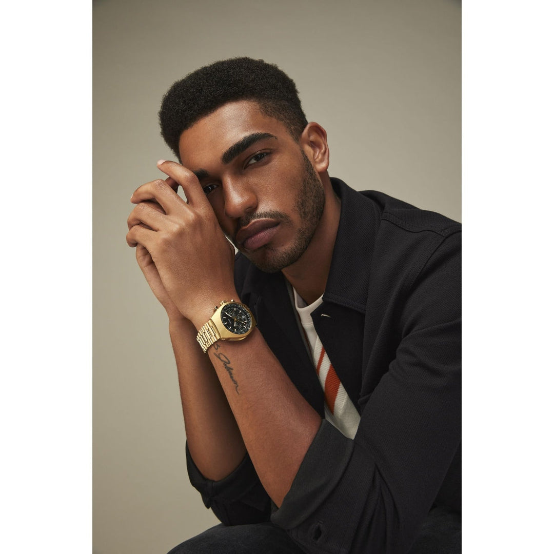 Timex Men Black Tonneau Stainless Steel Dial Analog Watch-TW2W22100UJ