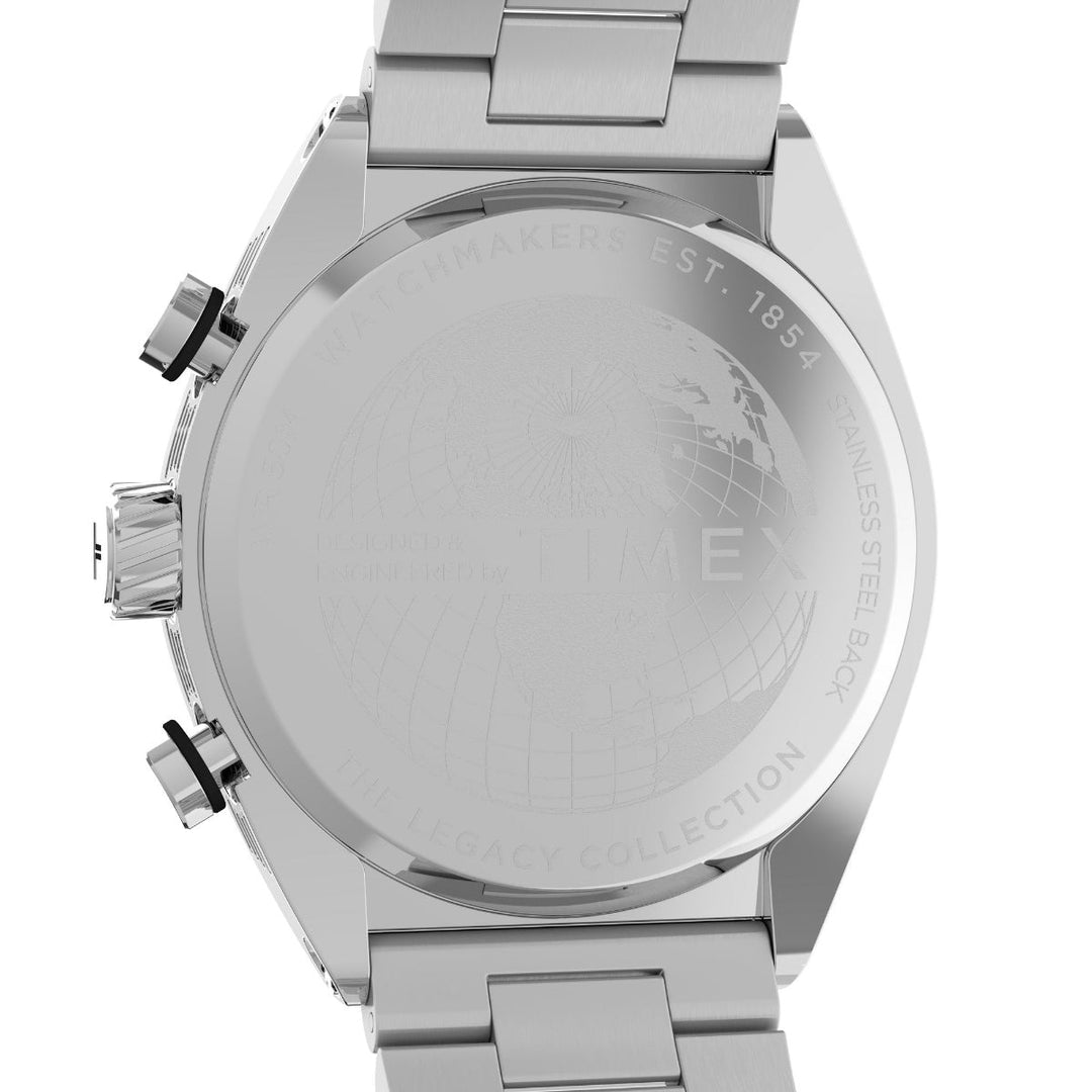 Timex Men Silver-Tone Tonneau Stainless Steel Dial Analog Watch-TW2W22200UJ