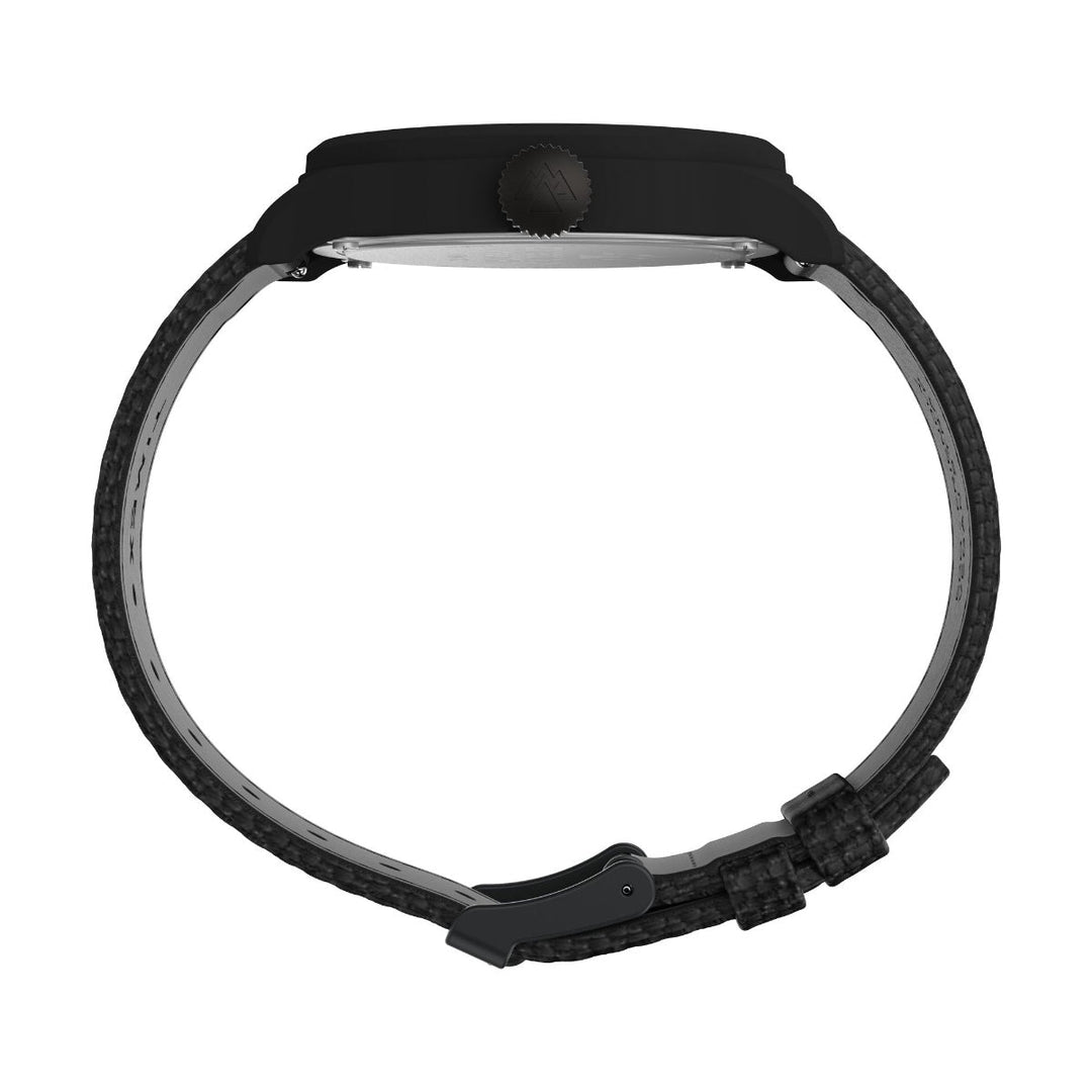 Timex Men Black Bio-Based PU Round Dial Analog Watch-TW2W23400X6