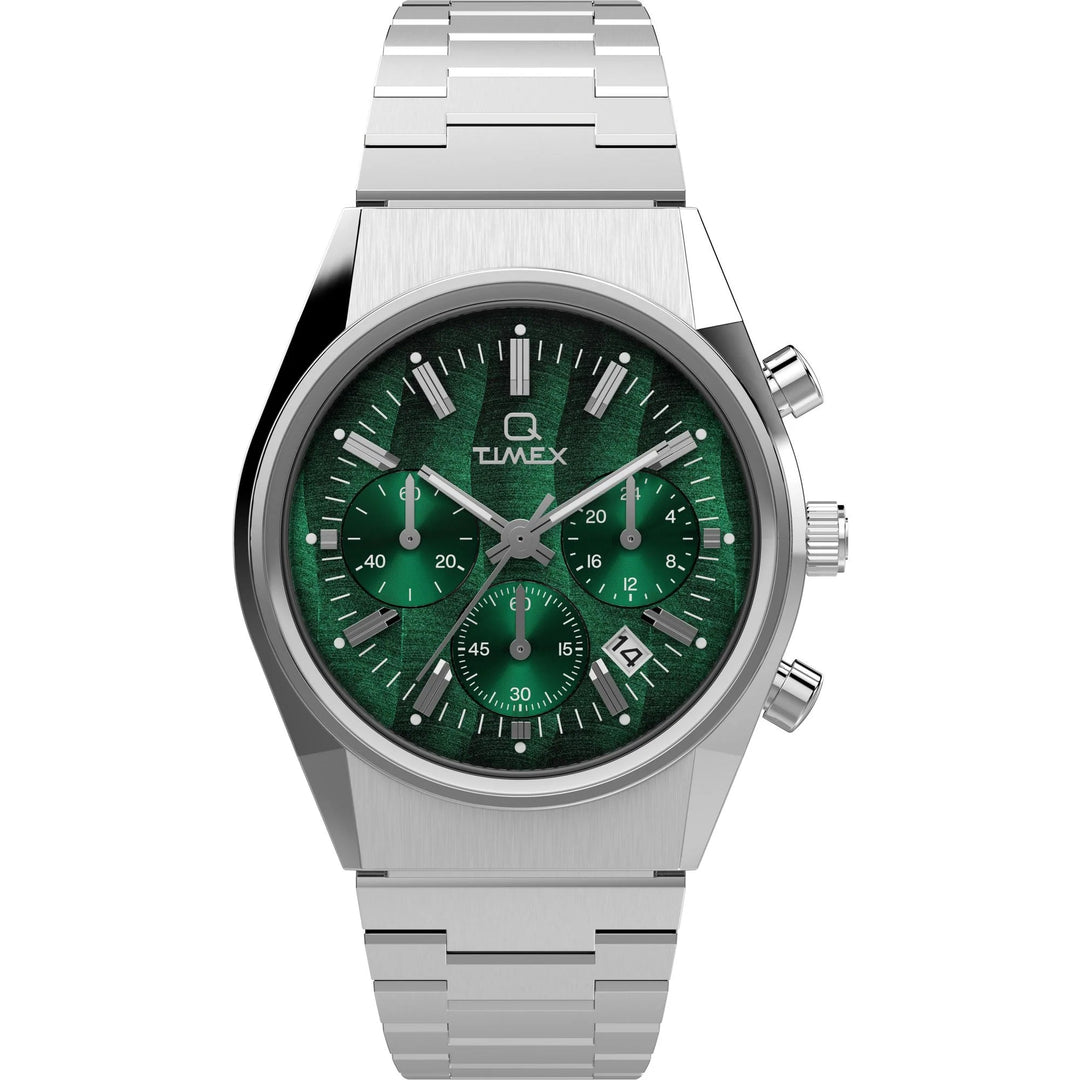 TIMEX Q TIMEX Men Green Round Dial Analog Watch - TW2W33600UJ