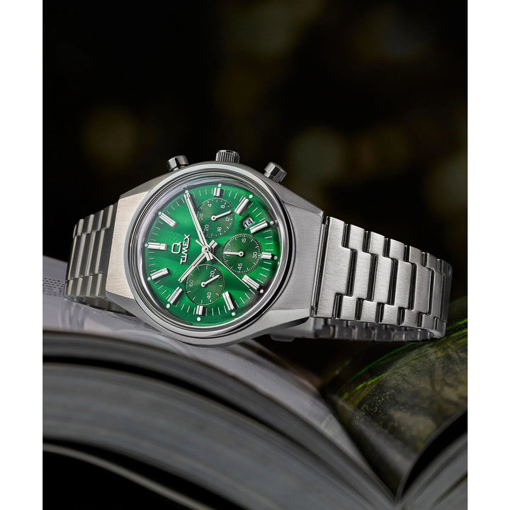 TIMEX Q TIMEX Men Green Round Dial Analog Watch - TW2W33600UJ