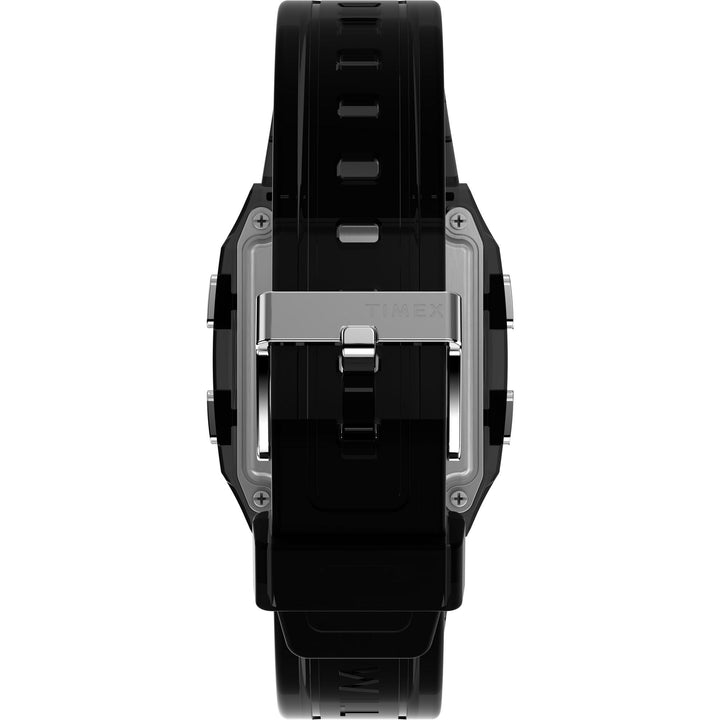 Q Timex Grey Rectangle Dial Digital Unisex Watch - TW2W45000UJ