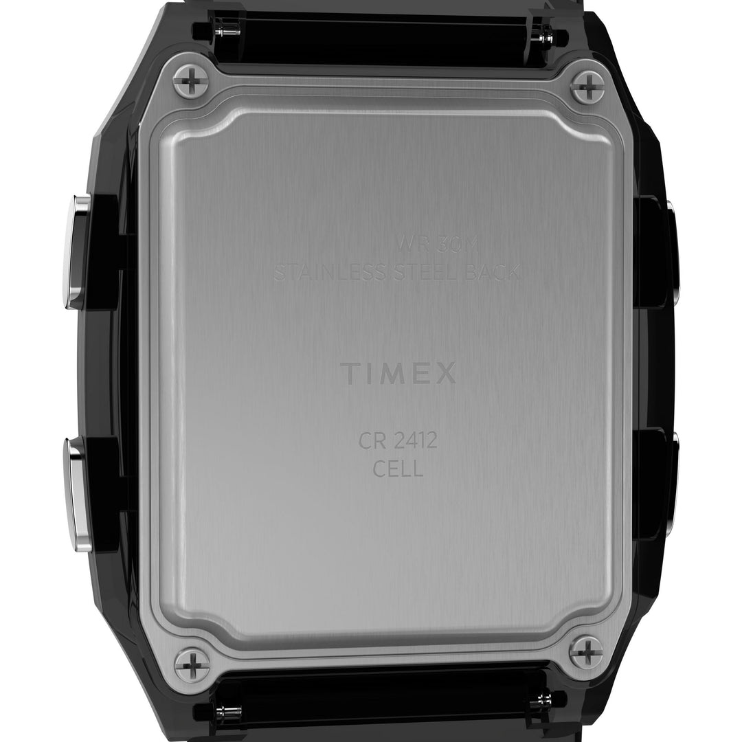 Q Timex Grey Rectangle Dial Digital Unisex Watch - TW2W45000UJ