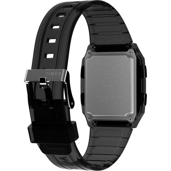 Q Timex Grey Rectangle Dial Digital Unisex Watch - TW2W45000UJ