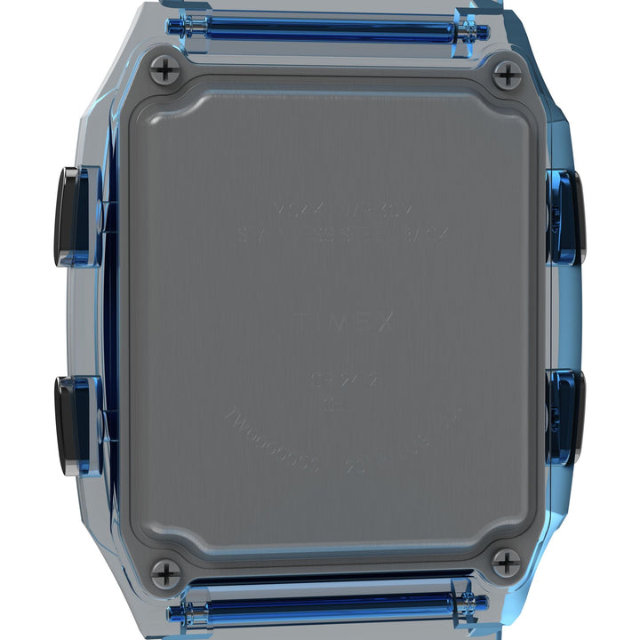 Q Timex Grey Rectangle Dial Digital Unisex Watch - TW2W45100UJ