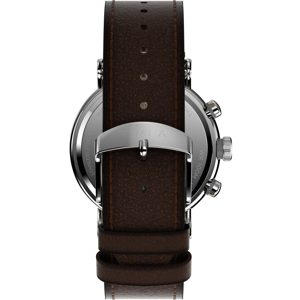 TIMEX Waterbury Standard 43mm Leather Strap Watch TW2W47300UJ