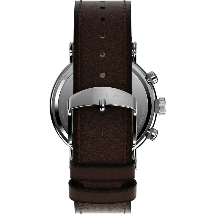TIMEX Waterbury Standard 43mm Leather Strap Watch TW2W47300UJ